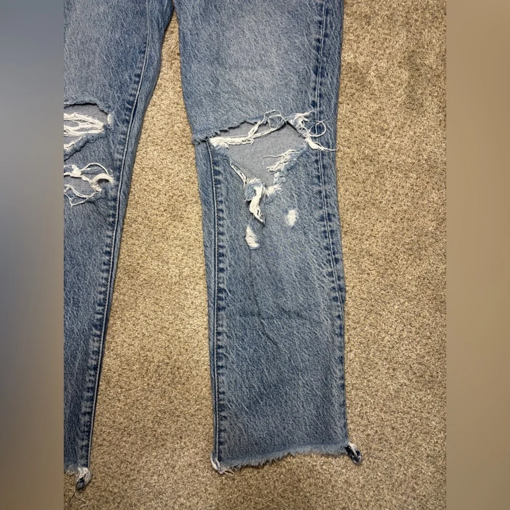 We The Free Jeans Size 28 Distressed Frayed Hem Women's Straight Jeans